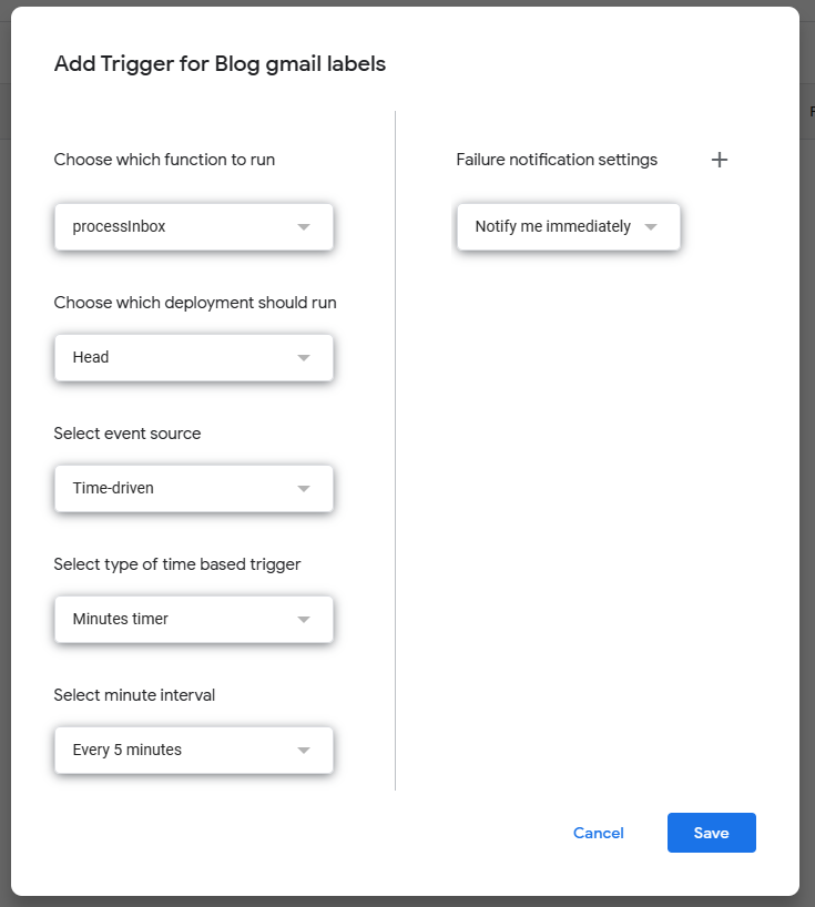 trigger details